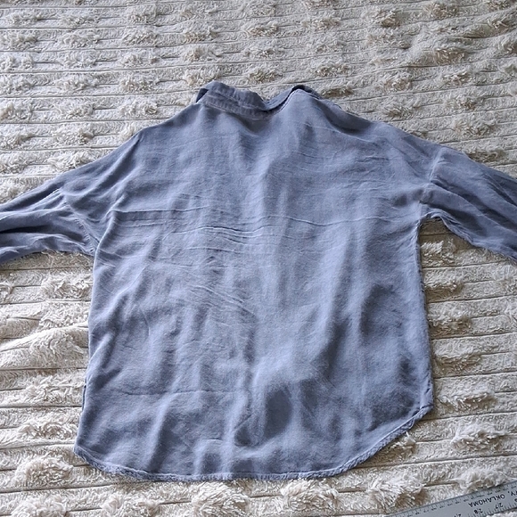 ANDREE BY UNIT Gray Casual Button Down Shirt - Picture 6 of 6